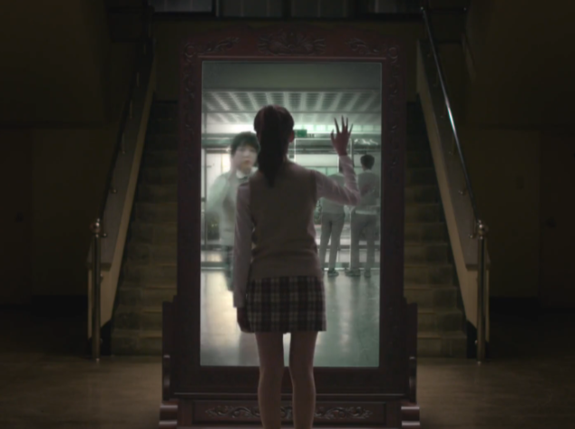 Kang Ye-rim (Kim So-hyun)'s mirror scene in 2016 Korean horror web drama Nightmare High